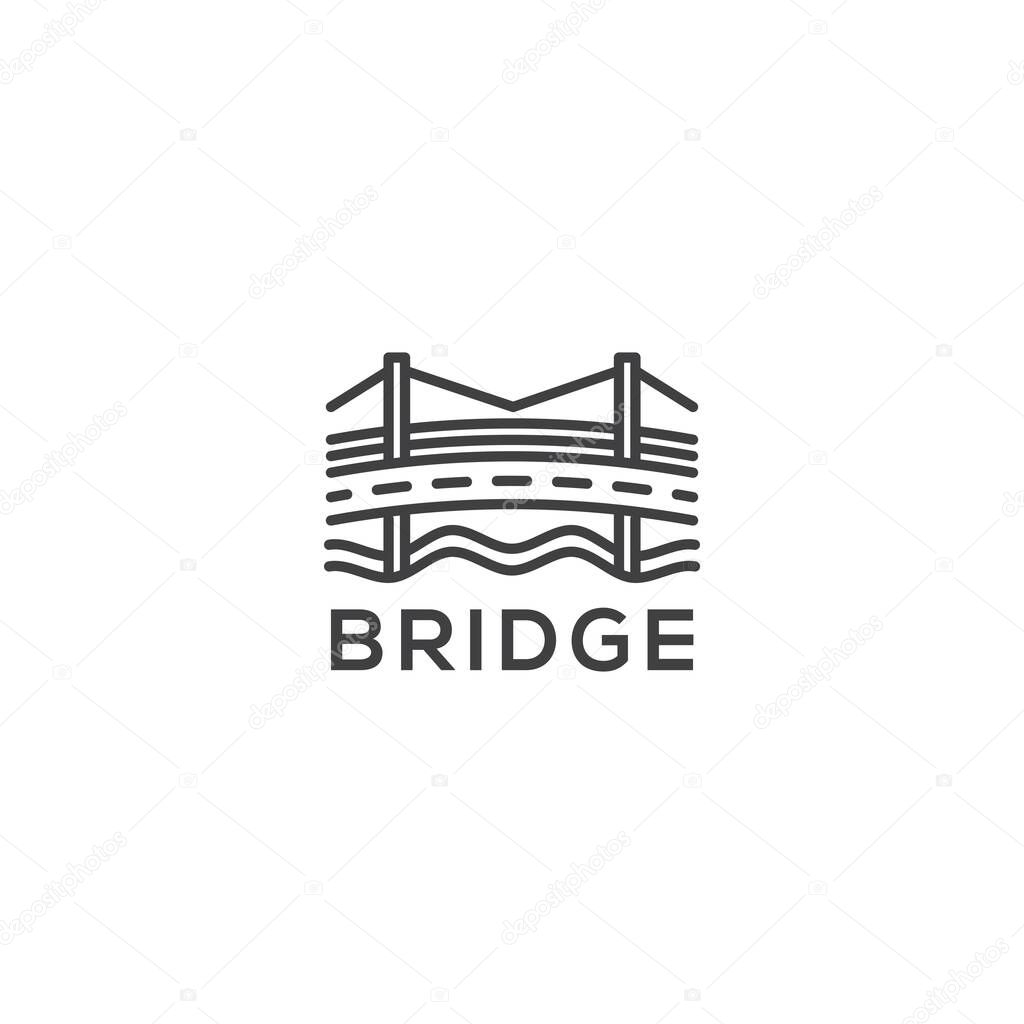 bridge road. Vector logo icon template