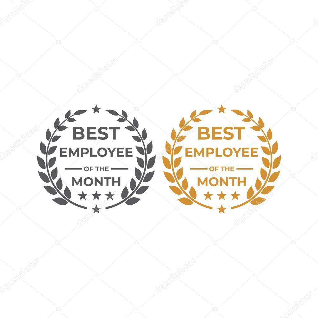 Best employee of the month. Vector logo icon template