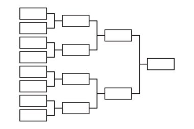 Turnuva braketi 8 takım simgesi şablonu
