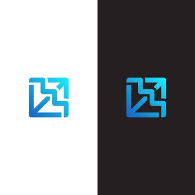 Pazarlama işi ok vektör logosu şablonu