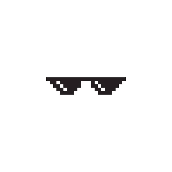 Schläger Life Brille Meme Pixelbrille Symbol — Stockvektor