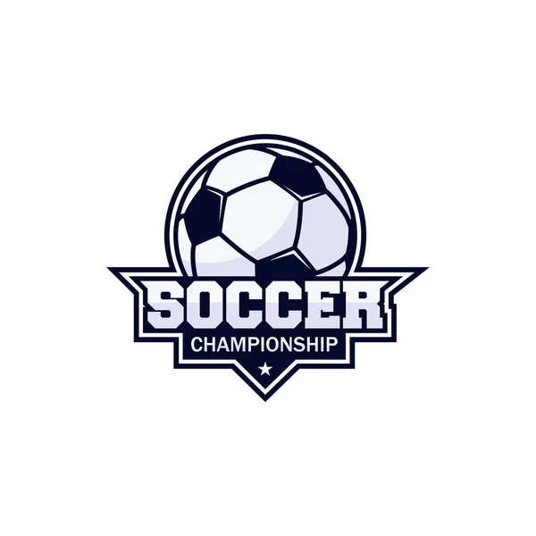 Emblema Clube Futebol Campeonato Futebol Torneio Futebol Modelo Logotipo Vetor — Vetor de Stock