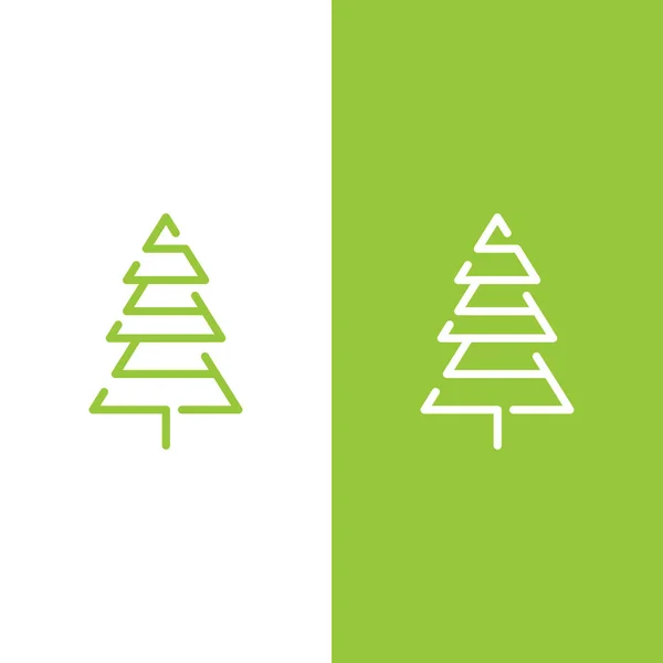 Çam Ağacı Vektör Logo Şablonu — Stok Vektör