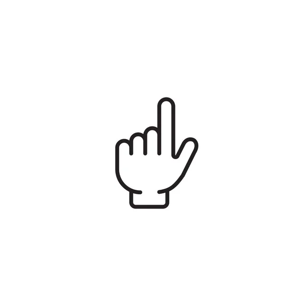 Cursor Hand Pictogram Eenvoudig — Stockvector