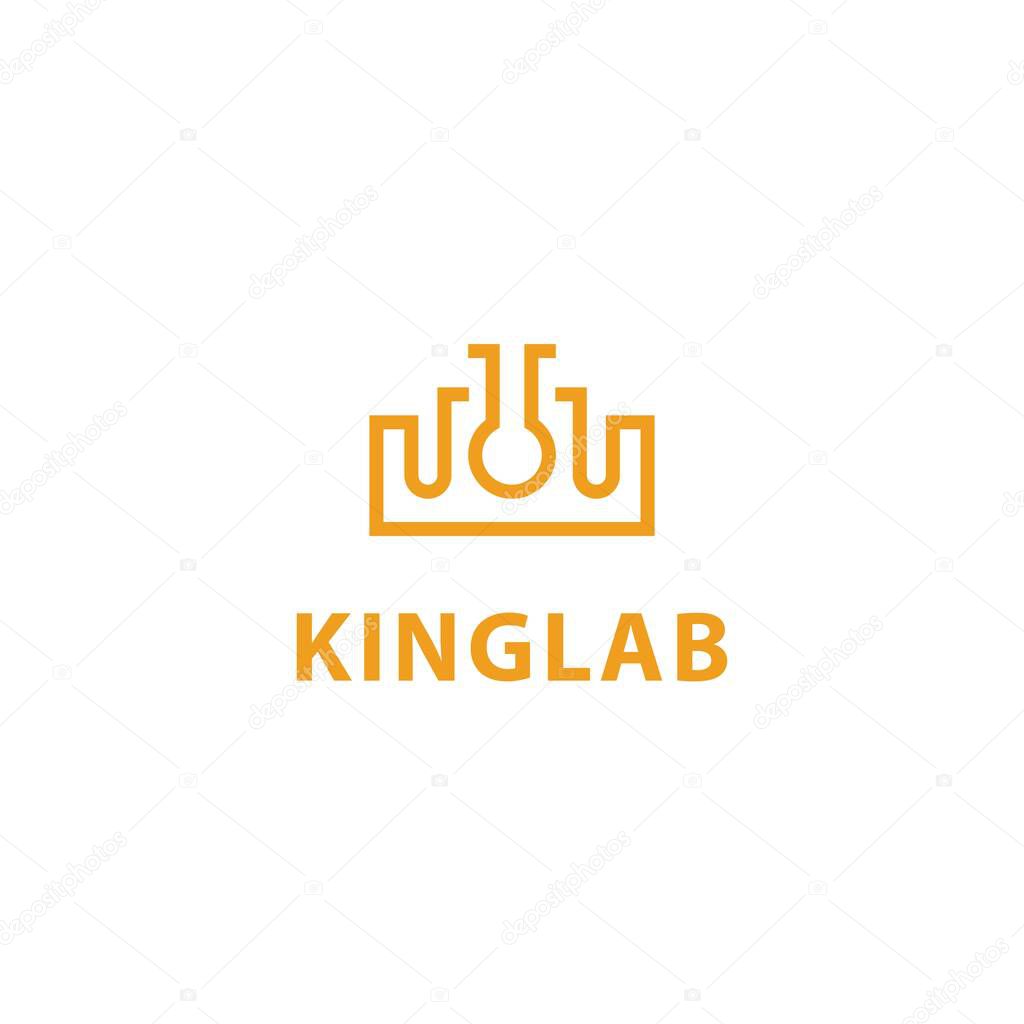 King laboratory logo icon template