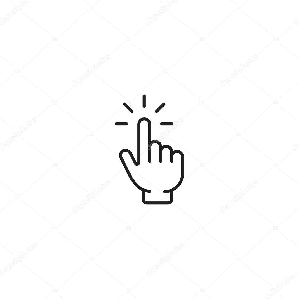 touch hand icon simple