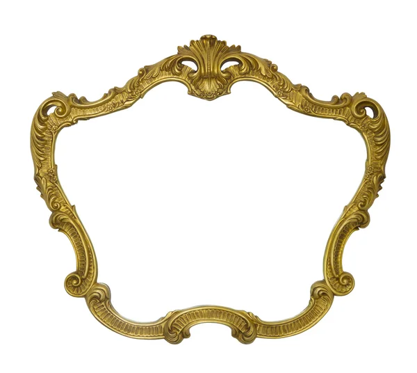 Gold vintage frame isolated on white background — Stock Photo, Image