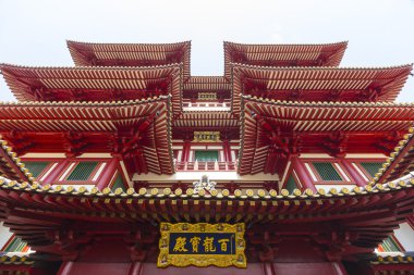 Buda diş Relic Tapınağı China Town Singapur detay.