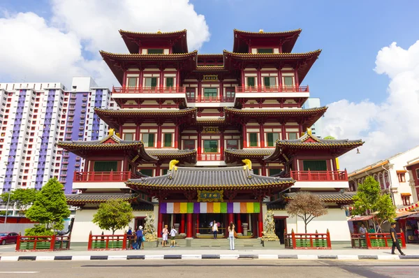 Buddha zubu relic chrám v Číně město Singapur — Stock fotografie