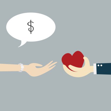 Kalp kavramı iş tutan el