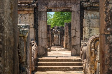 Hatadage is an ancient relic shrine in the city of Polonnaruwa, Sri Lanka.
