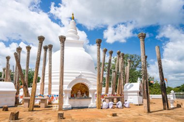 Thuparama Dagoba Buddhist temple in Anuradhapura, North Central Province, Sri Lanka on 17 September 2019.