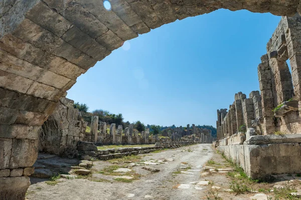 Ruínas Antiga Cidade Perge Perge Uma Antiga Cidade Grega Costa — Fotografia de Stock