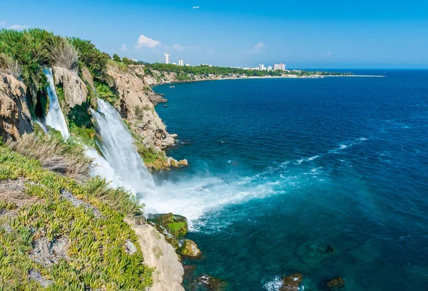 Unterer Duden Wasserfall Und Regenbogen Lara Antalya Türkei — Stockfoto