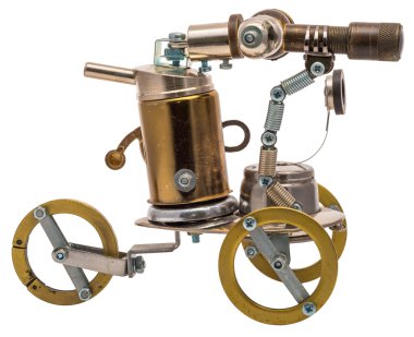 İzole Steampunk robot