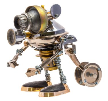 İzole Steampunk robot