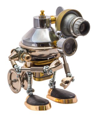 İzole Steampunk robot