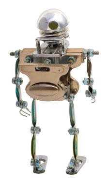 İzole Steampunk robot