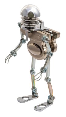 İzole Steampunk robot