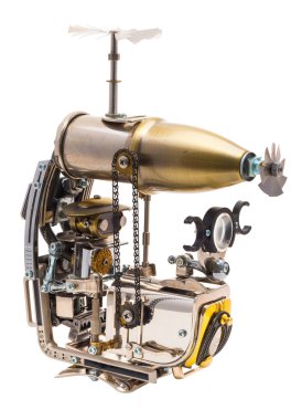 İzole Steampunk robot