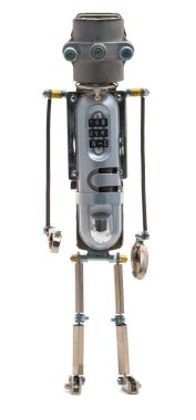 İzole Steampunk robot