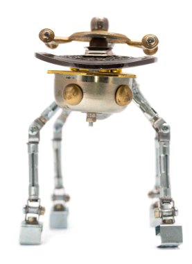 İzole Steampunk robot