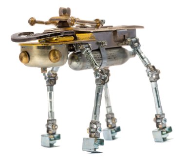 İzole Steampunk robot