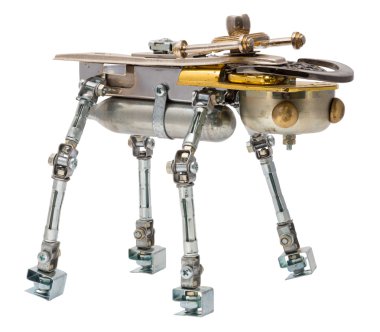 İzole Steampunk robot