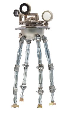 İzole Steampunk robot