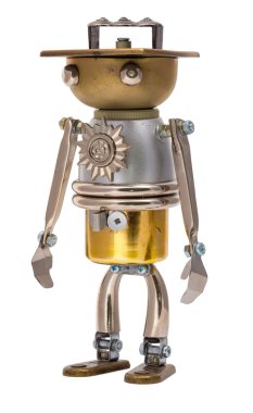 İzole Steampunk robot