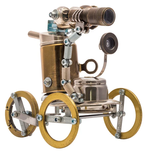 İzole Steampunk robot — Stok fotoğraf