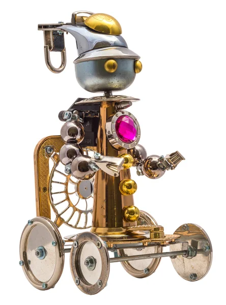 Steampunk robot isolated — Stock Photo, Image