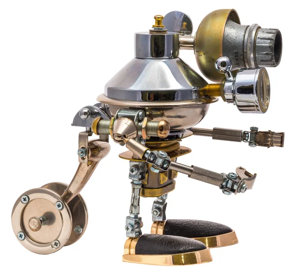 Steampunk robot elszigetelt — Stock Fotó