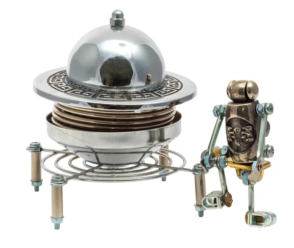 Steampunk Ufo geïsoleerd — Stockfoto