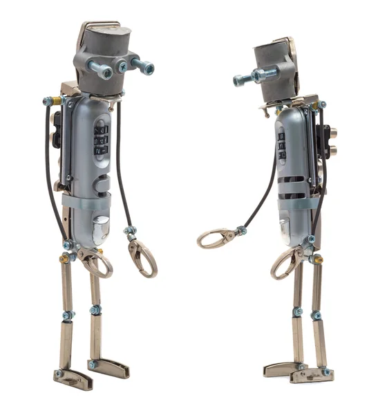 Изолированные стимпанк-роботы — стоковое фото