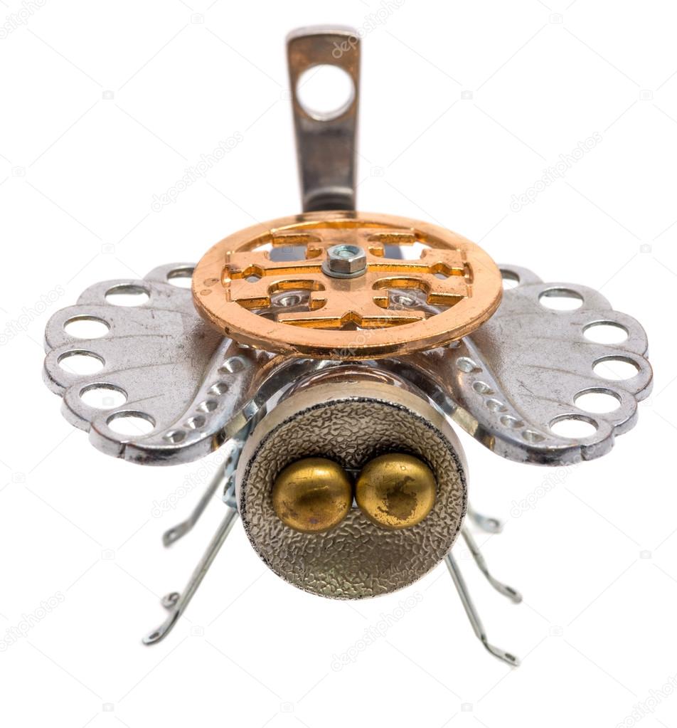 Steampunk bee isolated