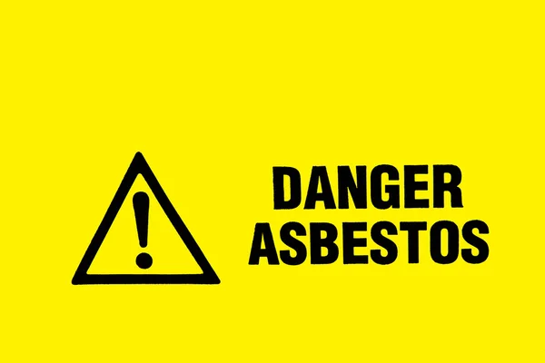 Asbest waarschuwingsbord — Stockfoto