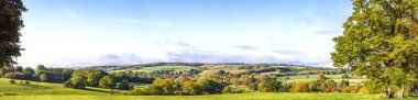 Panoramik Cotswold görünümü, Gloucestershire, İngiltere