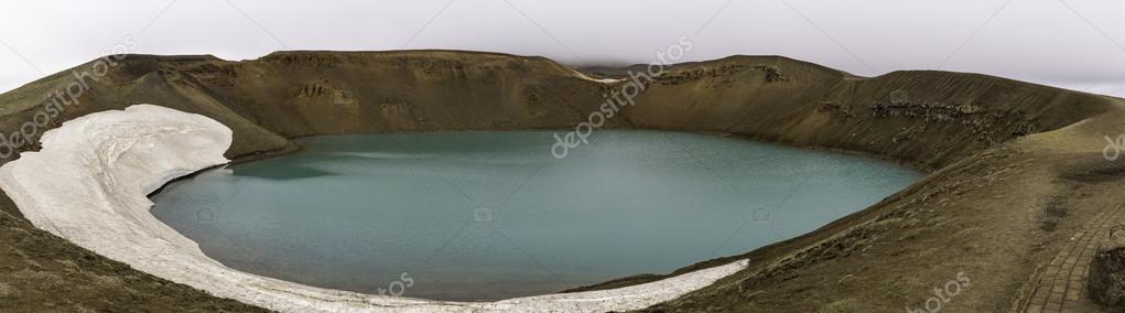 Volcanic Explosion Crater Viti On Krafla Volcano Iceland Stock Photo Volcanic Explosion Crater Viti On Krafla Volcano Iceland Stock Photo