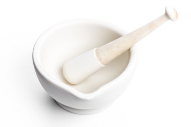 Harç ve havaneli uçağın arka plan üzerinde