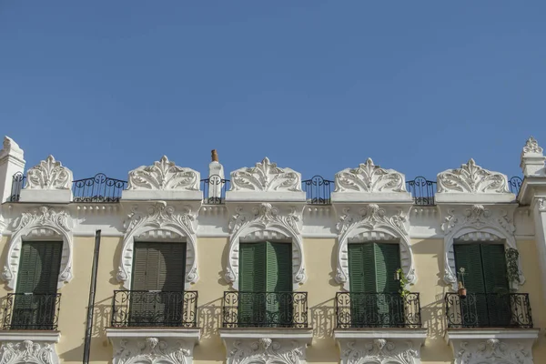 Madrid Bir Sanat Binasında Balkonlu Dış Mantar Spanya — Stok fotoğraf