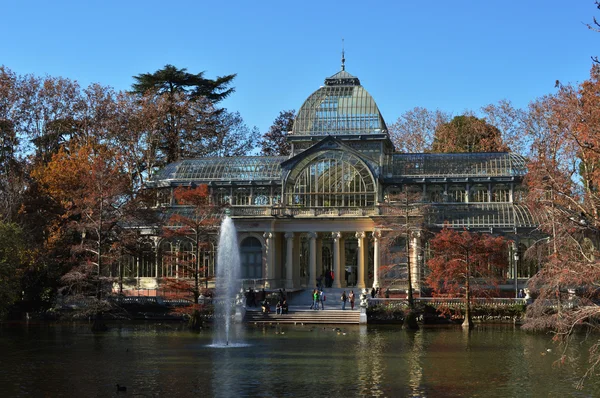 Crystal palace v parku retiro — Stock fotografie