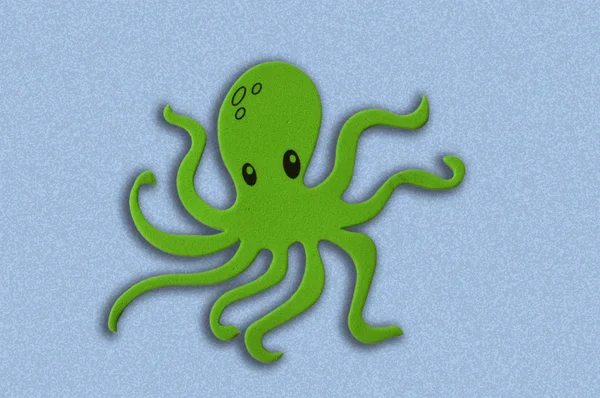 Green color octopus — Stock Photo, Image