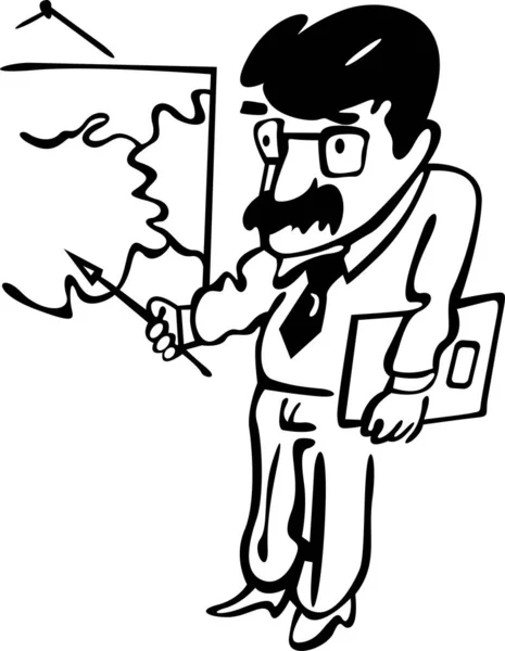 Coğrafya dersi. Sınıfta, profesör haritada bir işaretçiyle bir şey gösteriyor.