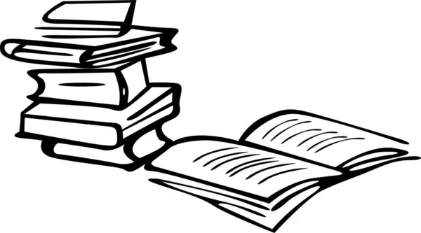 Masanın üzerinde yığılmış kitaplar var. Bir tanesi açıldı ve okumaya hazır.