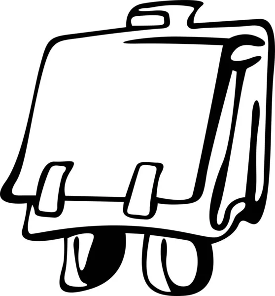 Okul çantası toplandı ve okula gitmek için hazır.