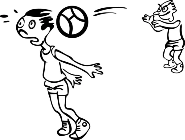 Okulda, jimnastik dersinde, çocuk oyun sırasında öğrencinin kafasına bir top atar.