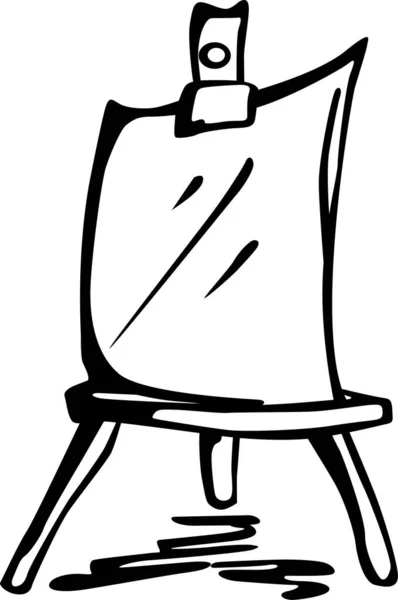 Resim sehpası. Sanatçı için resim yapmaya hazır boş tuval.