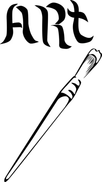 Resim ve yazı sanatı için bir fırça.