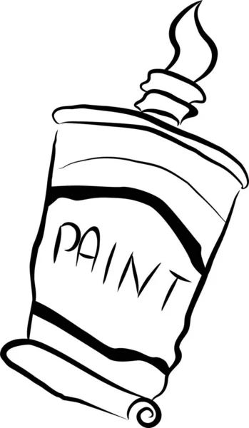 Boyacı tarafından kullanılırken boya tüpü kısmen sıkıştırılmış